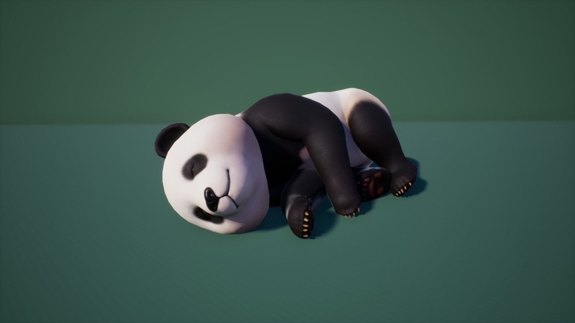 Panda bear Low-poly 3D model_2