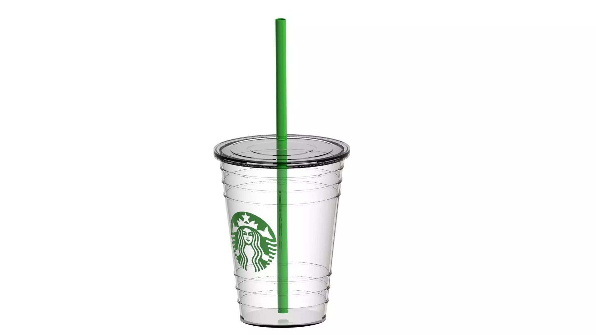 Starbucks coffee cup with flat lid 3D print model_0