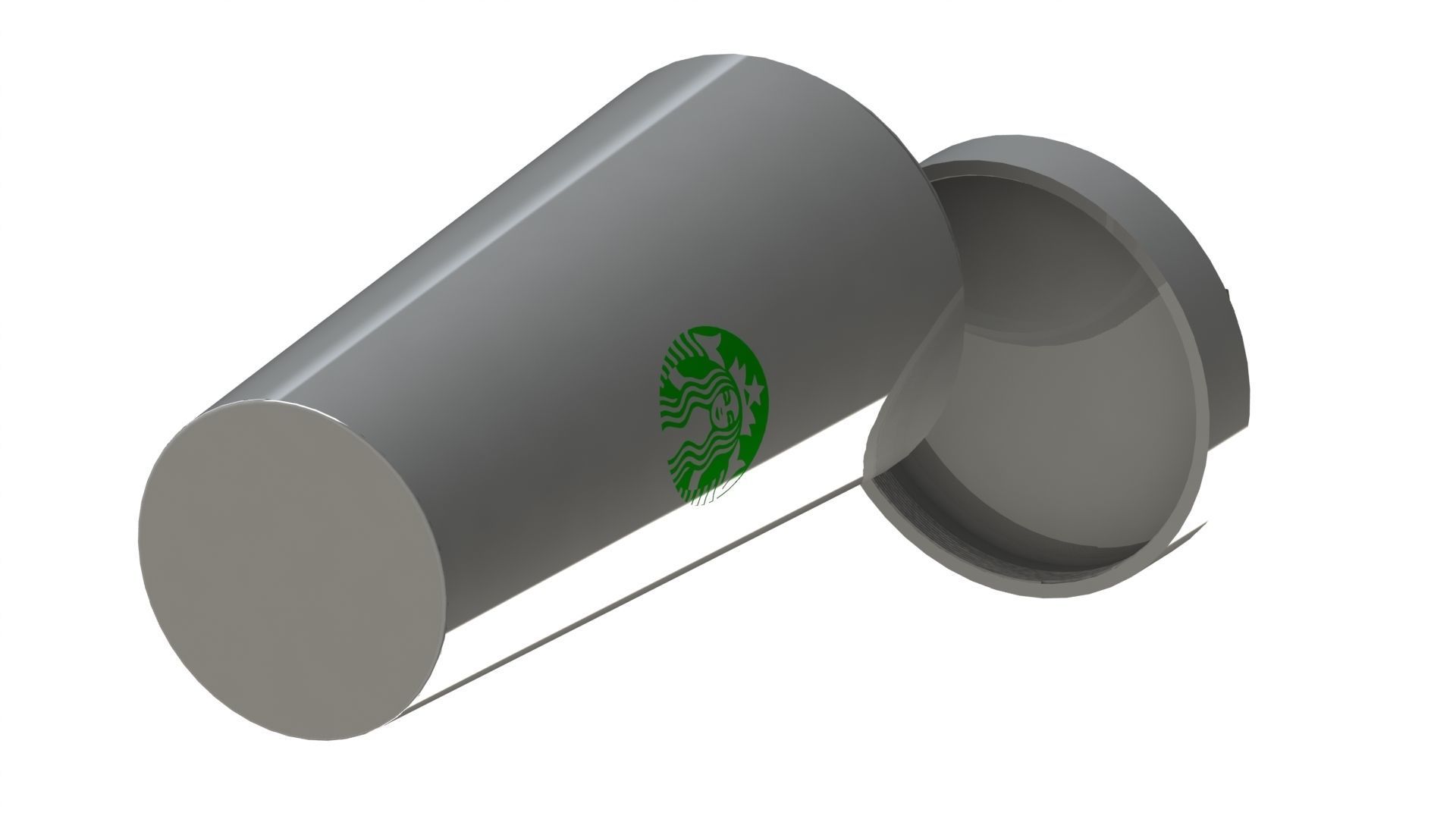 Starbucks metallic cup 3D print model_3