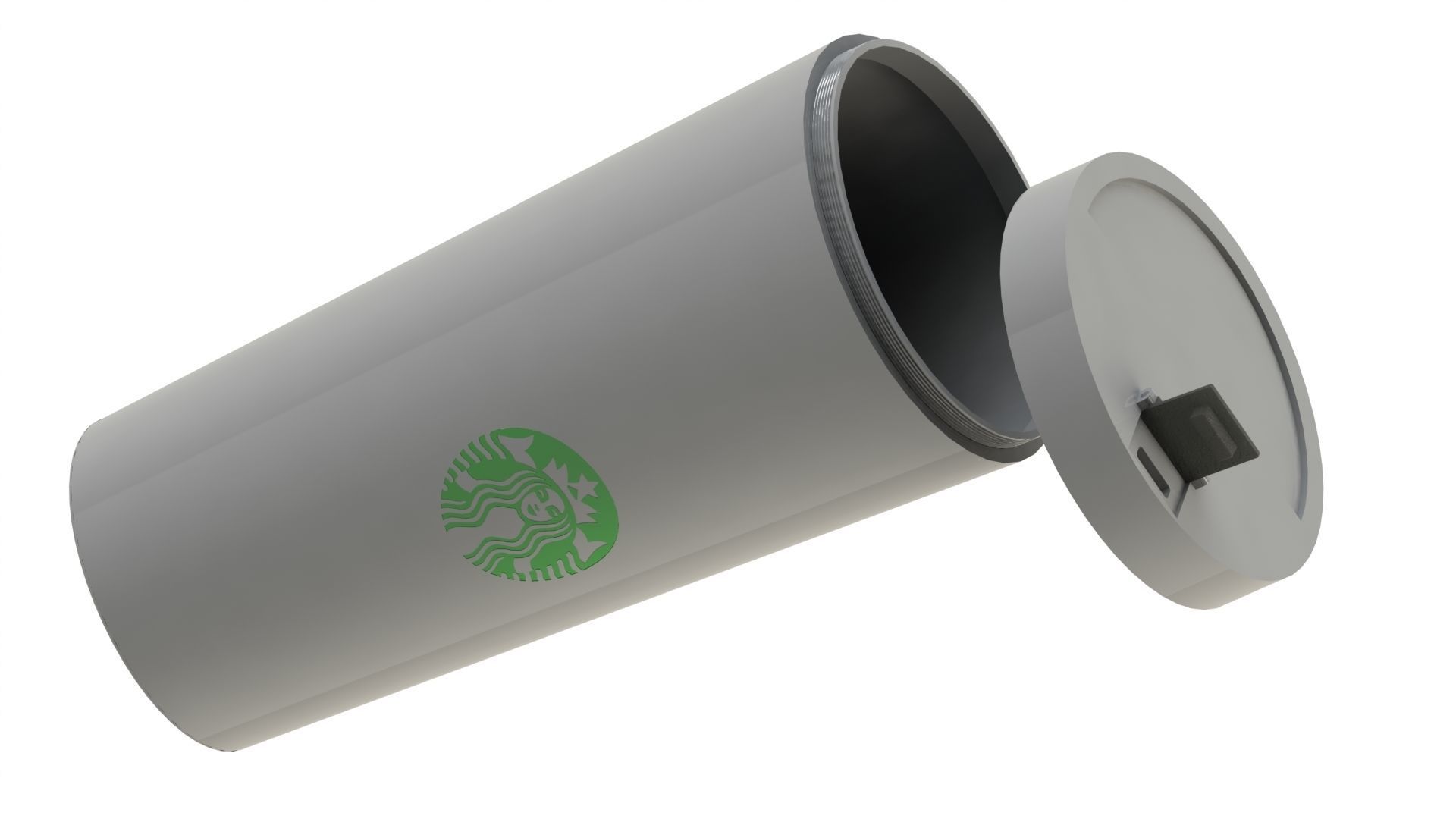 Starbucks metallic cup 3D print model_2
