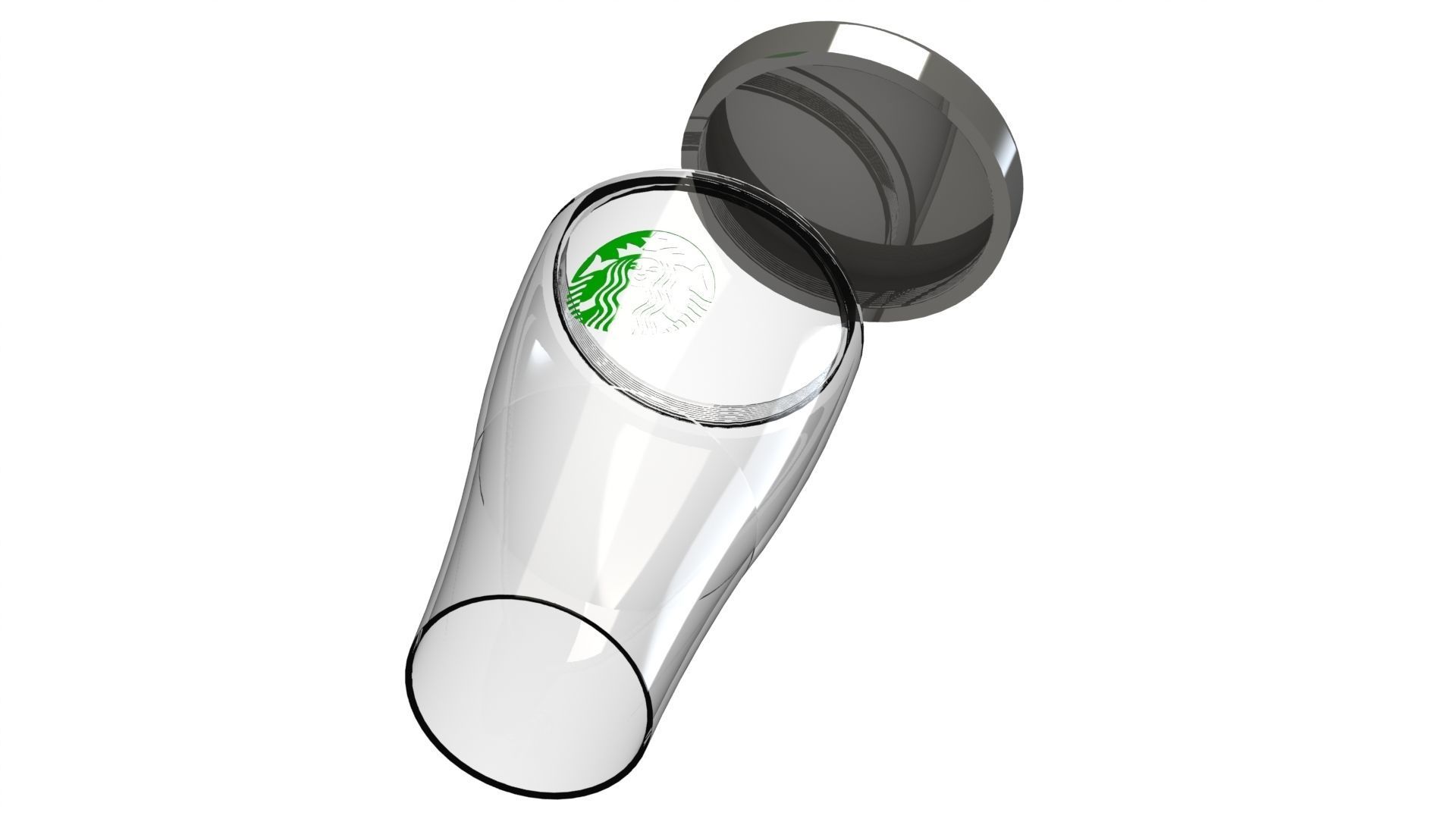 Starbucks plastic cup 3D print model_4