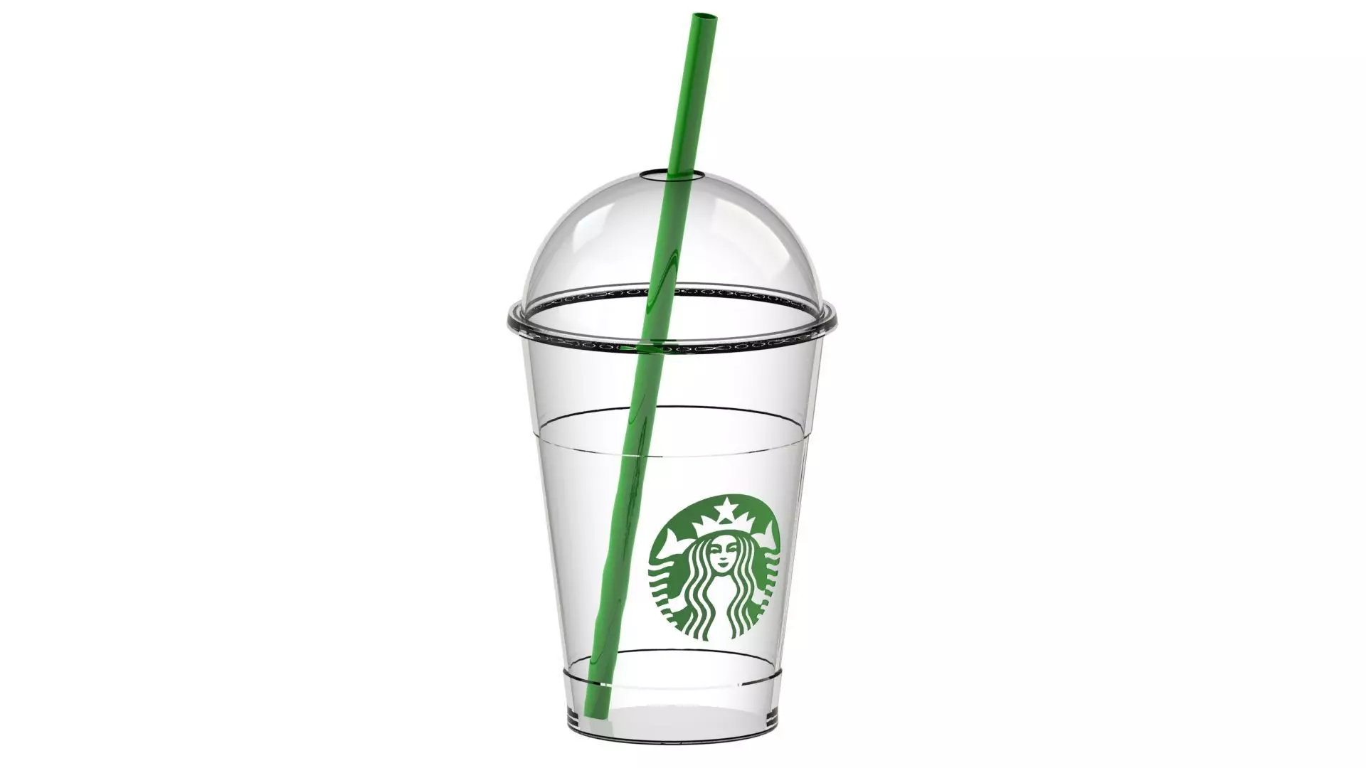 Starbucks cofee cup with dome lid 3D print model_0