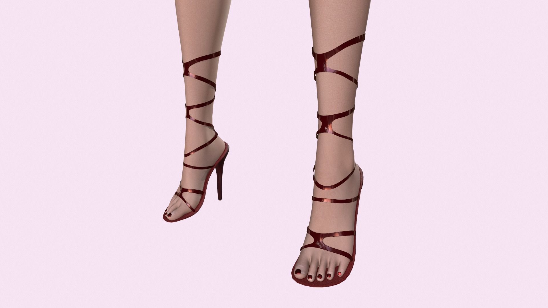 Maya Modular Girl 4 Low-poly 3D model_6