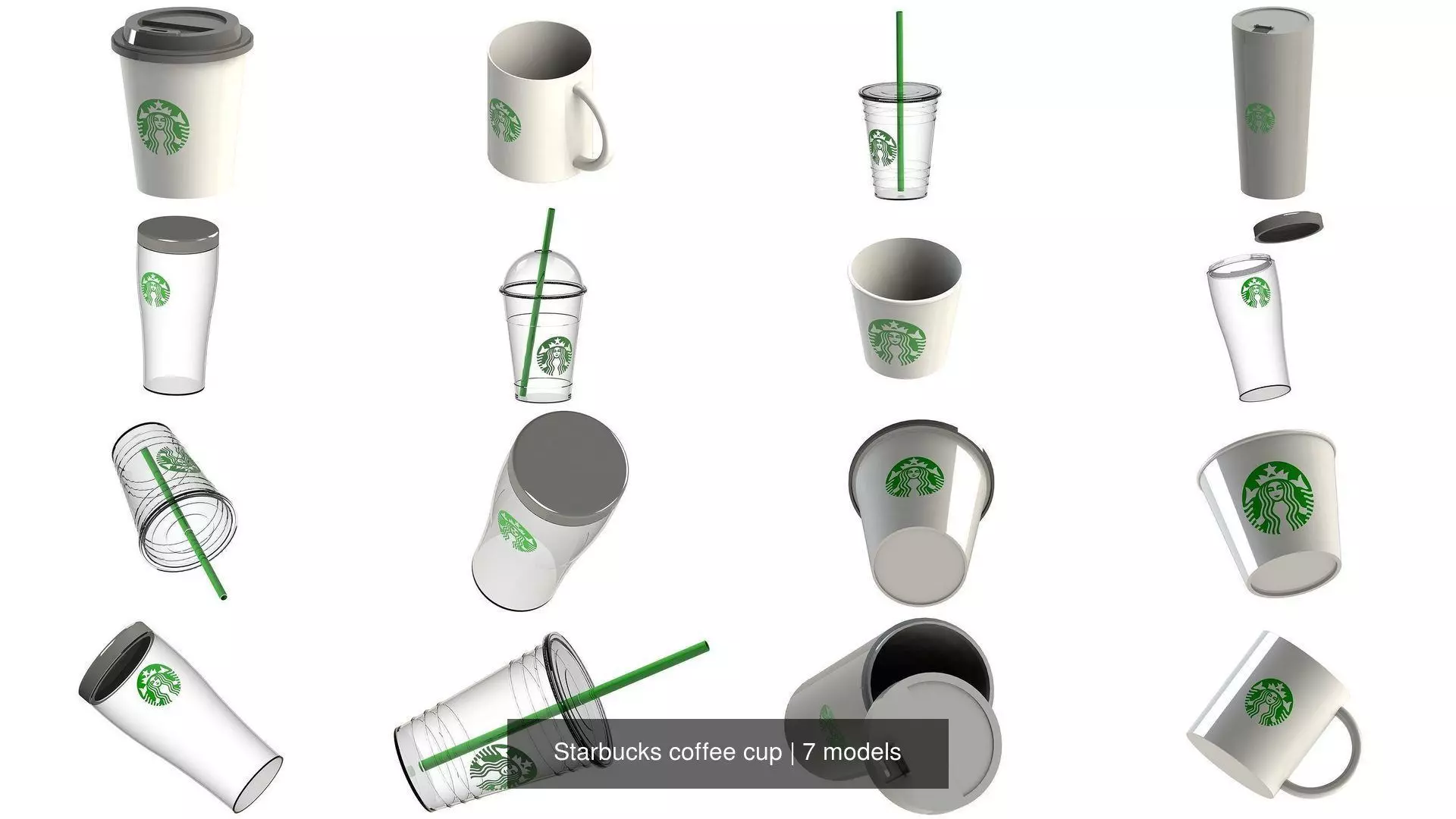 Starbucks coffee cup 3D Model Collection_1