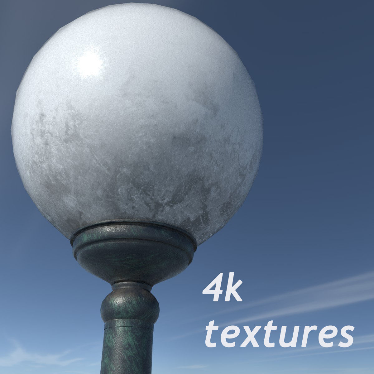 Spherical Street lamp Free 3D model_8