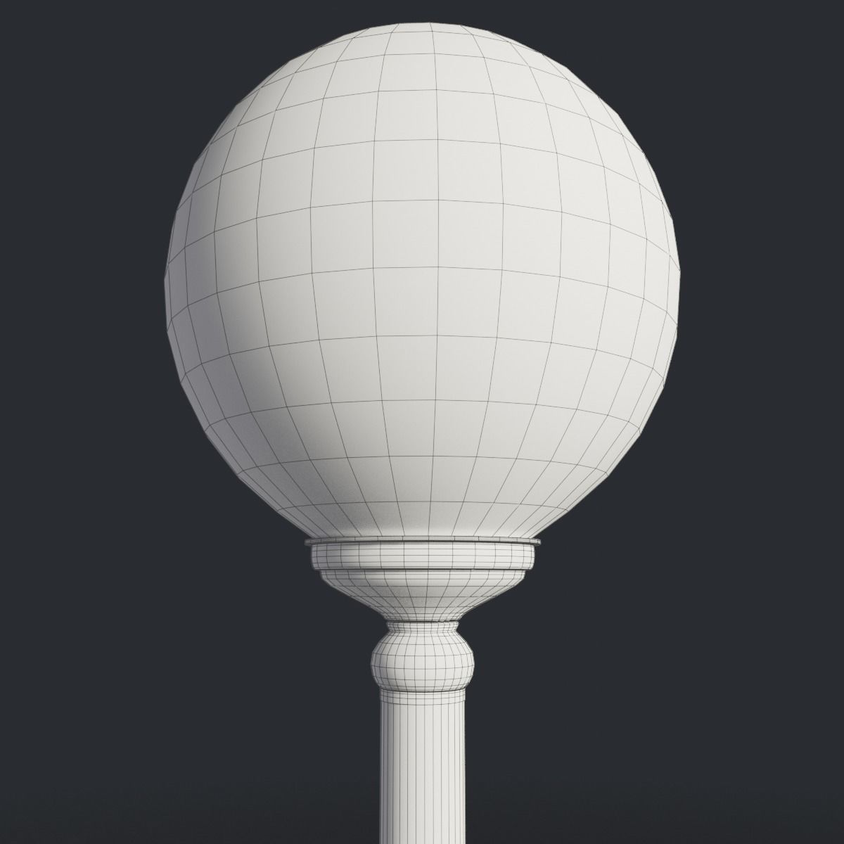 Spherical Street lamp Free 3D model_7