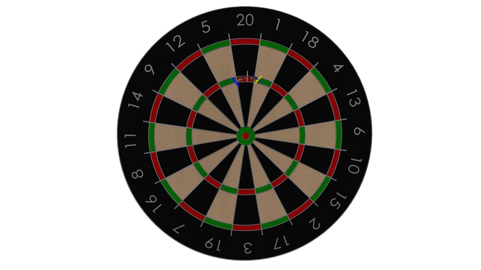 Dart board 3D model_1