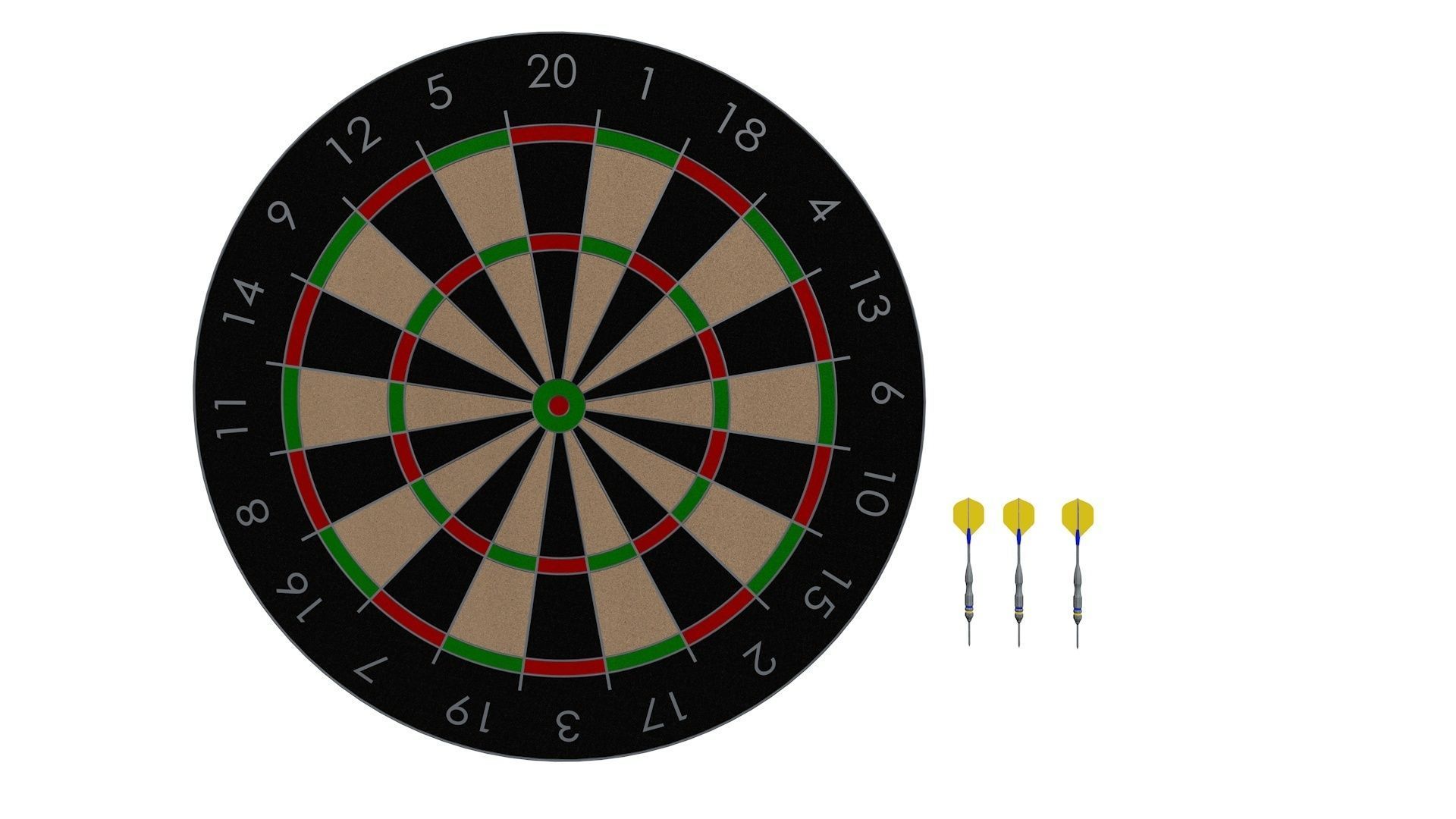 Dart board 3D model_4