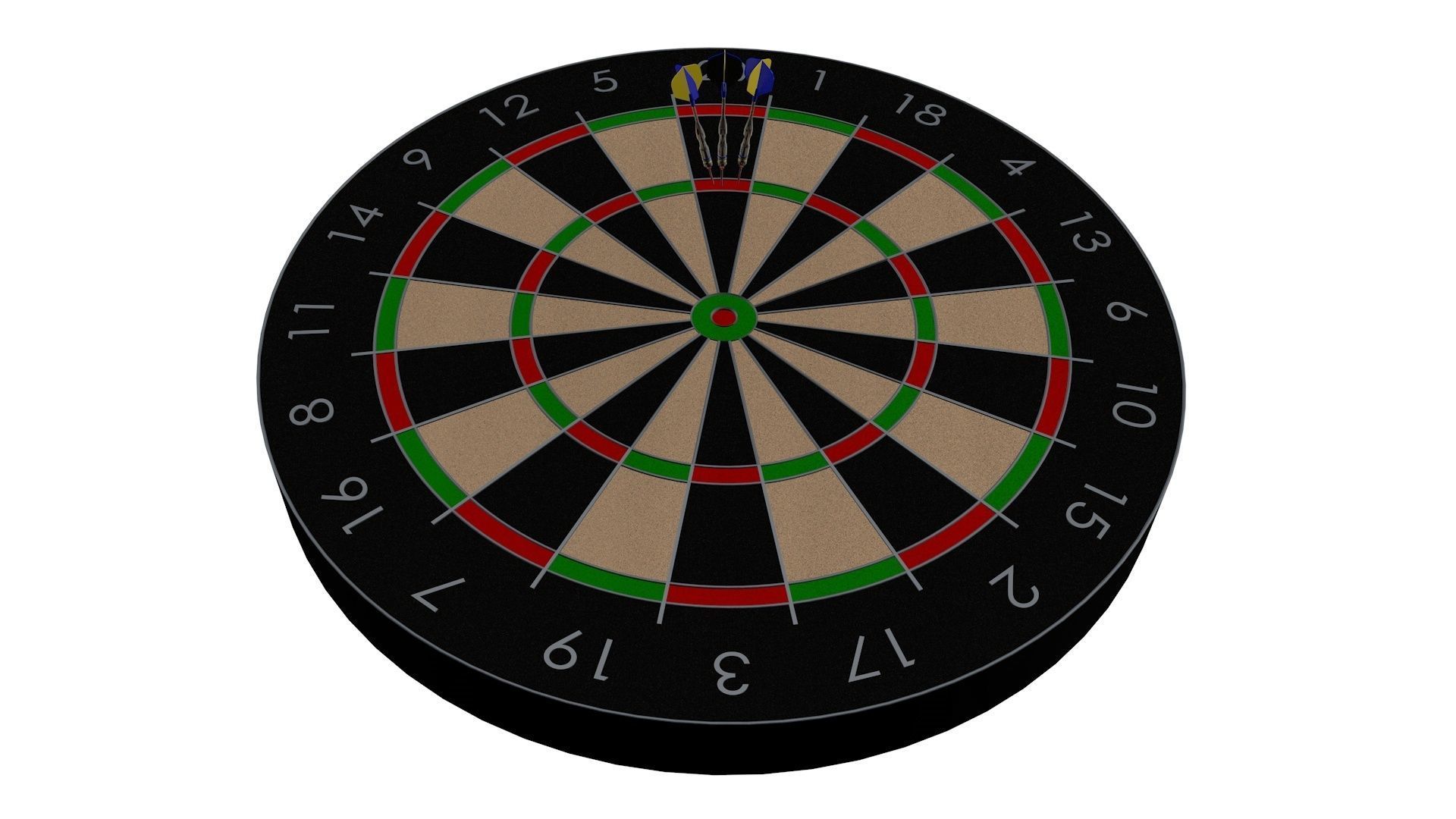 Dart board 3D model_3