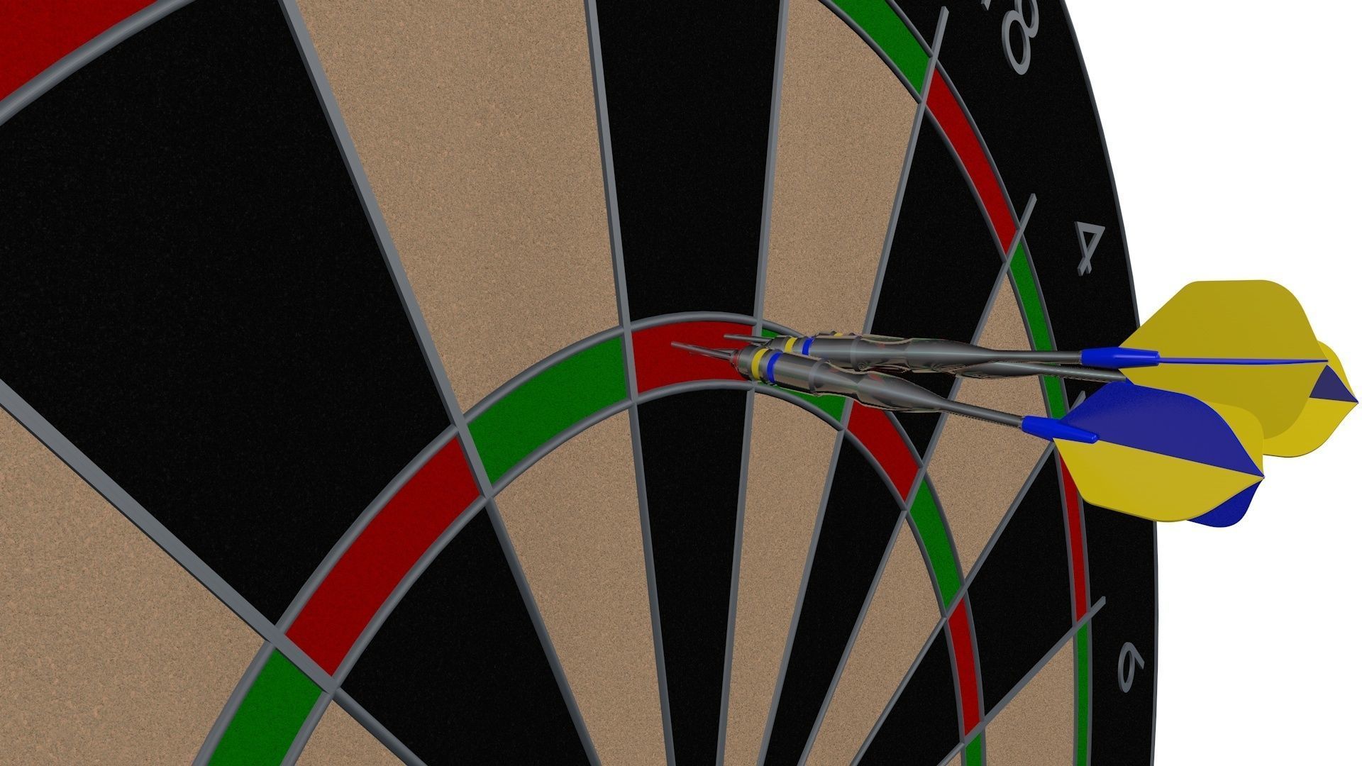 Dart board 3D model_2