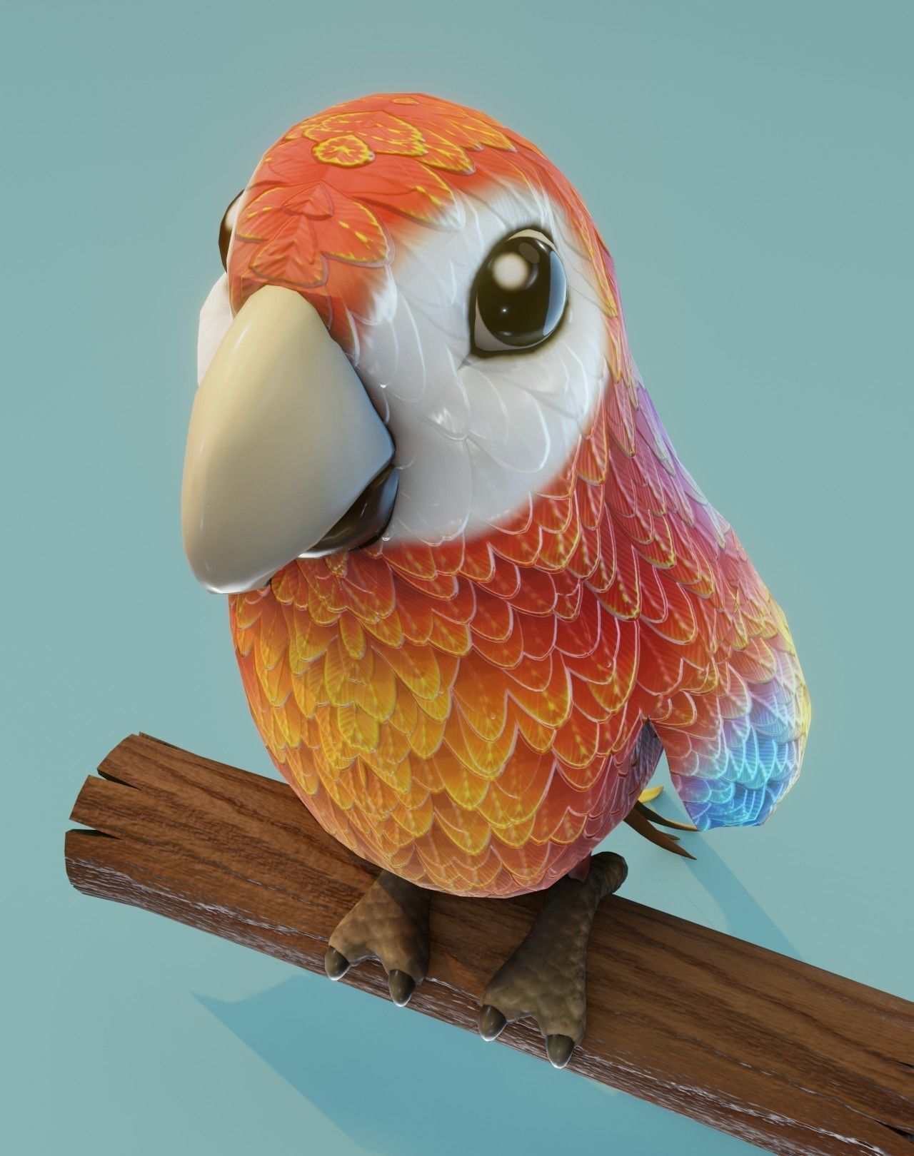 Cartoon Ara Parrot 3D Collection _54