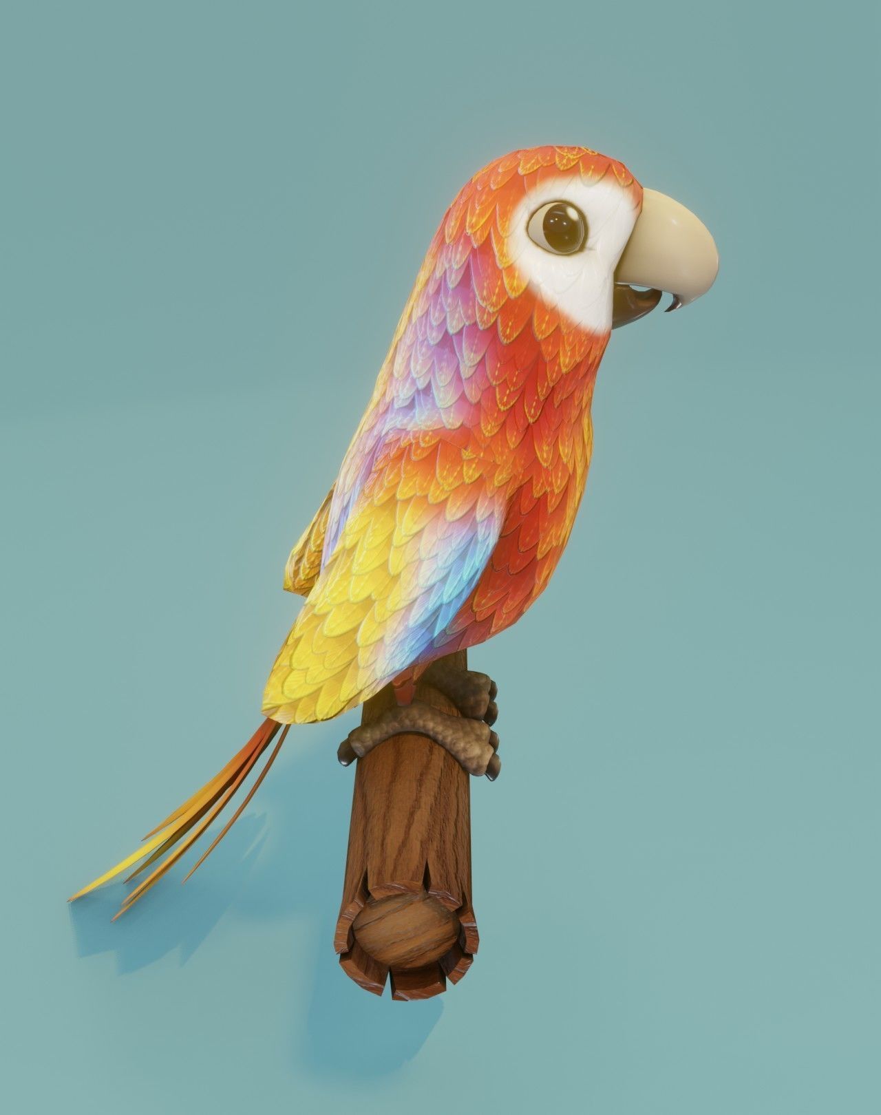 Cartoon Ara Parrot 3D Collection _28