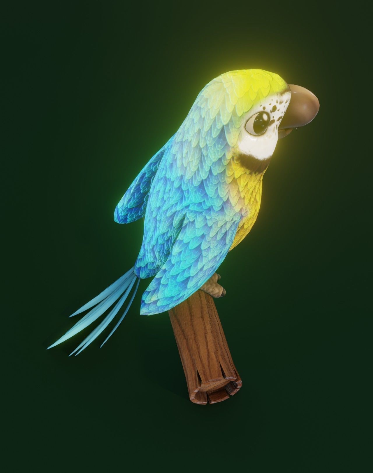 Cartoon Ara Parrot 3D Collection _40