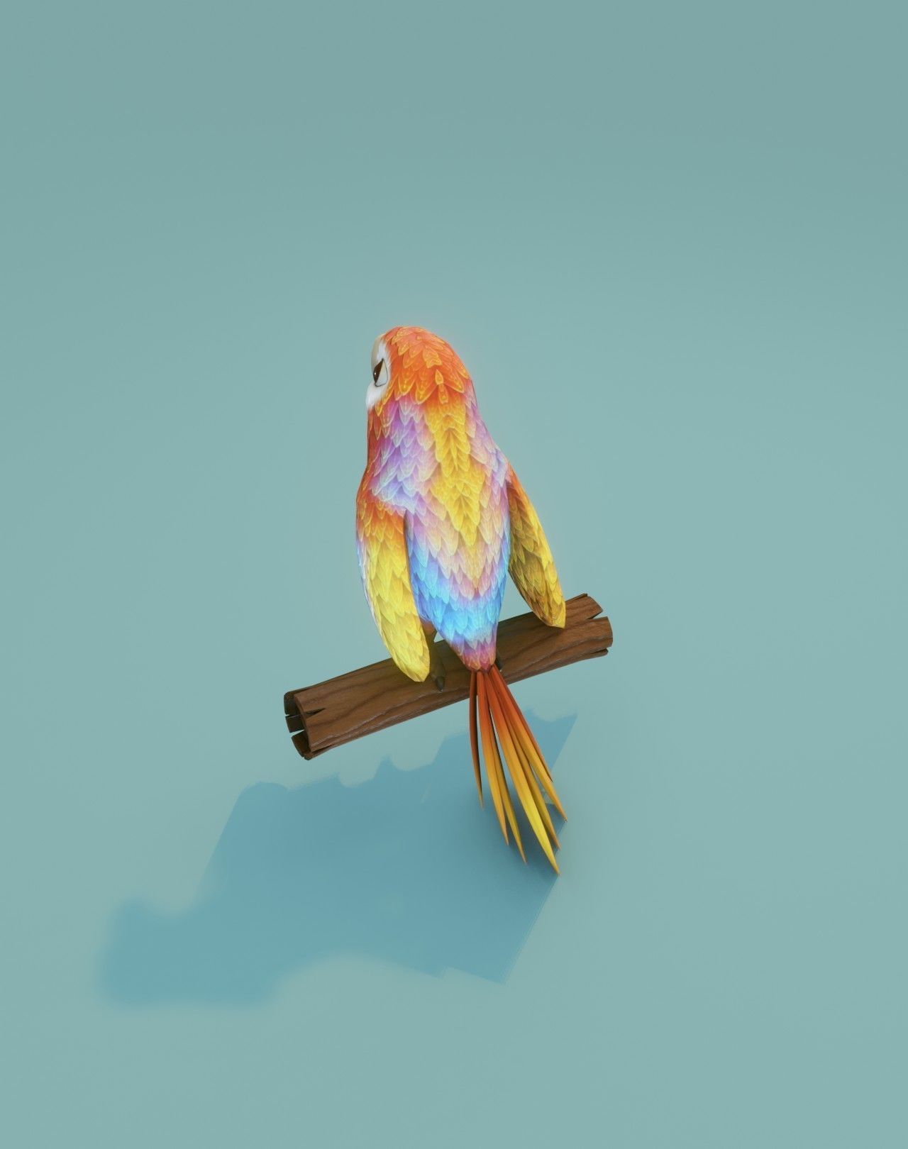 Cartoon Ara Parrot 3D Collection _11