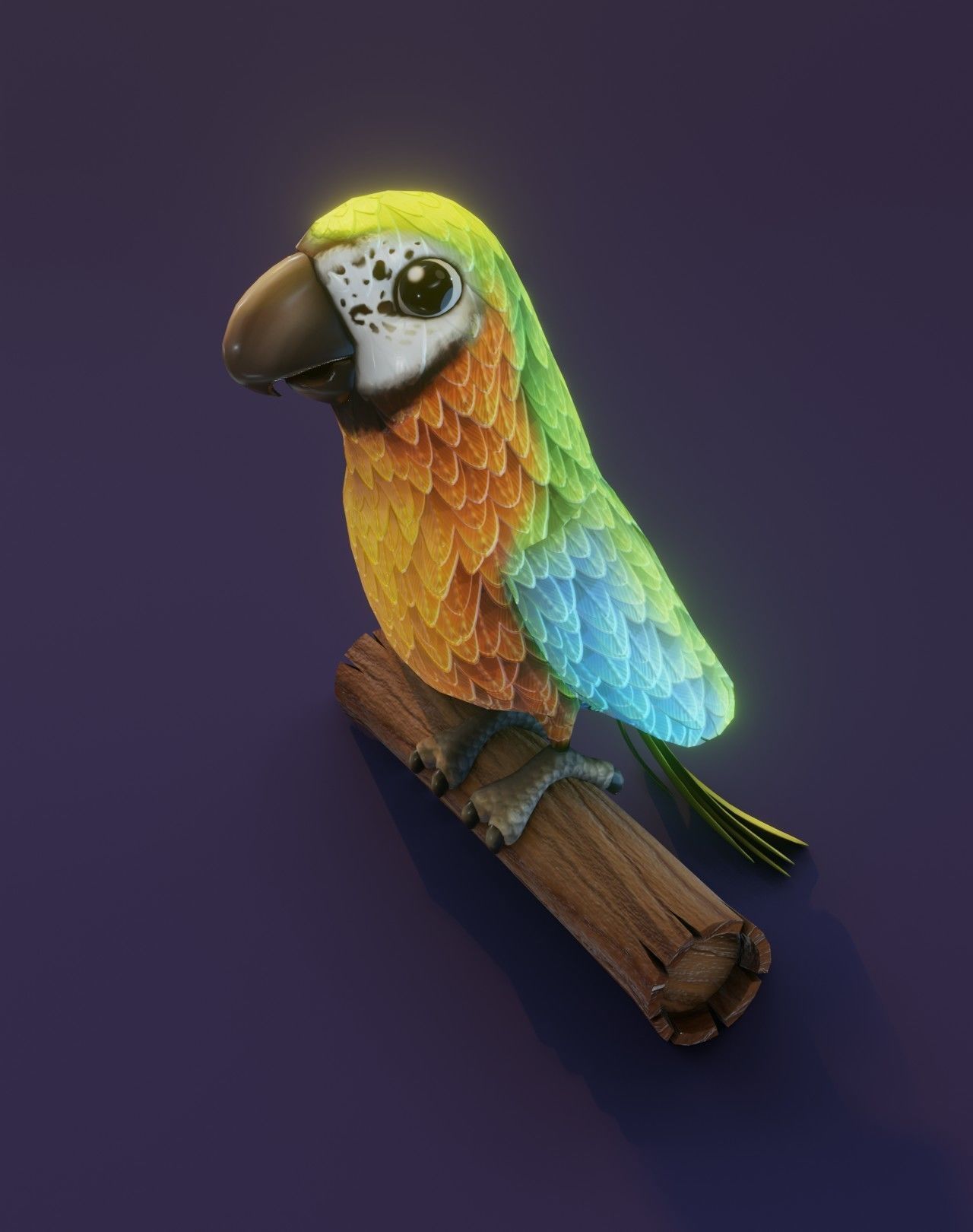 Cartoon Ara Parrot 3D Collection _34