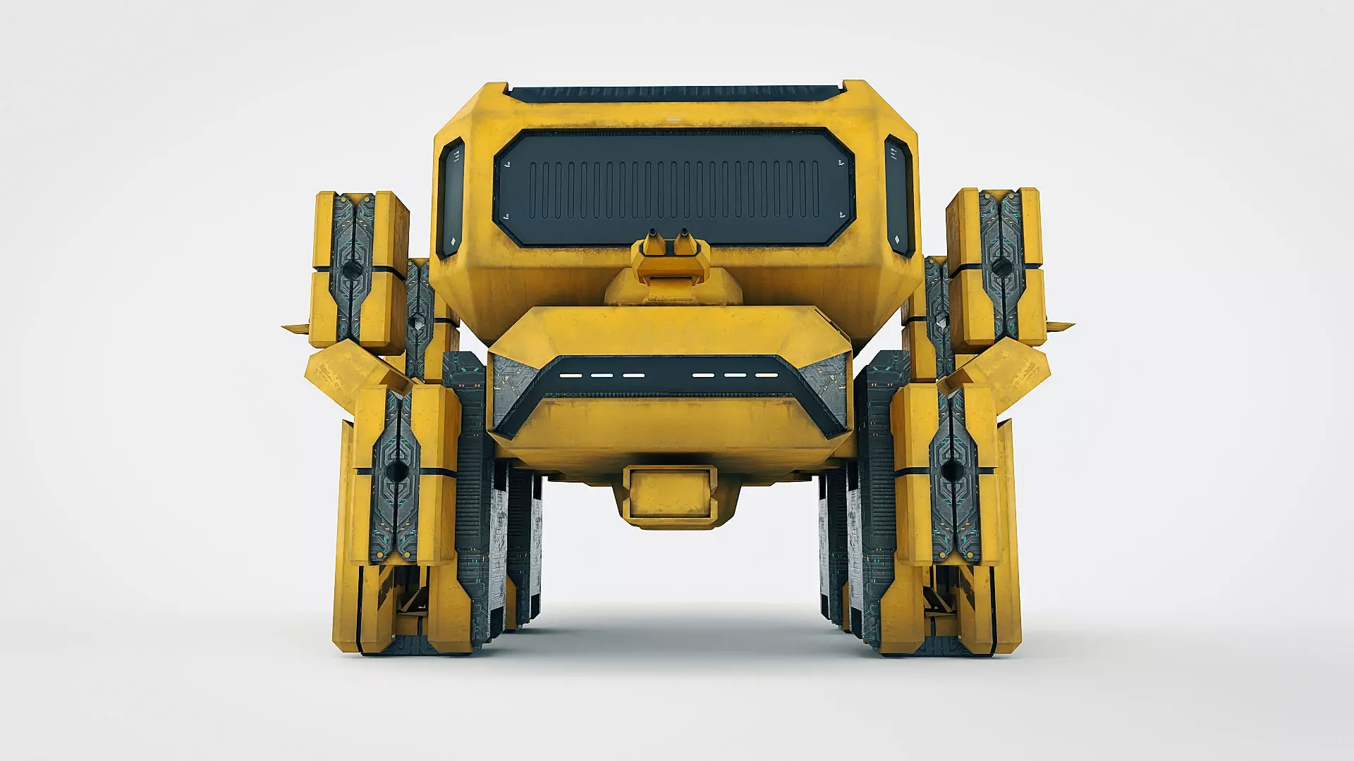 Spaceship Fighter - Sci-Fi Modular Animated  4K Textures Low-poly 3D model_0