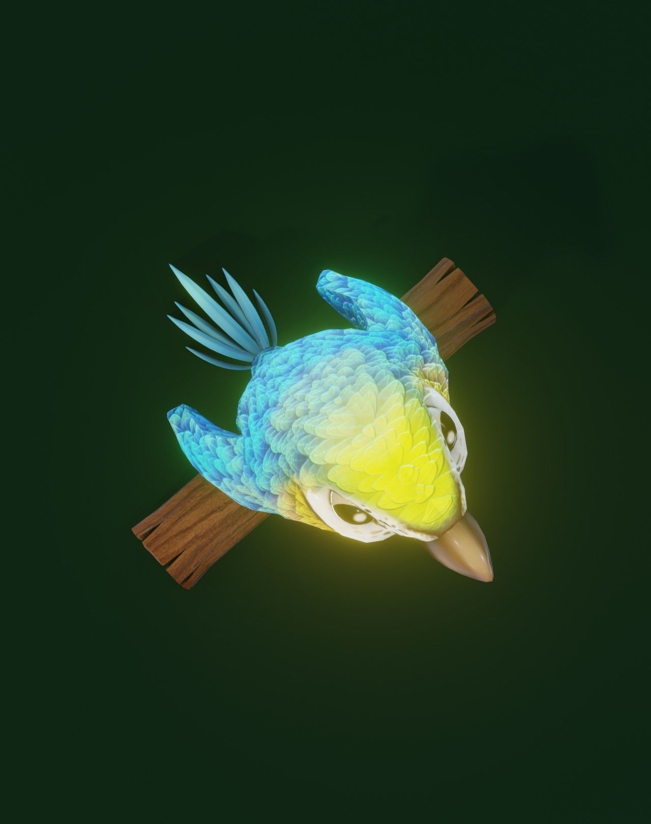 Cartoon Ara Parrot Rigged 3D Models Low-poly 3D model_19