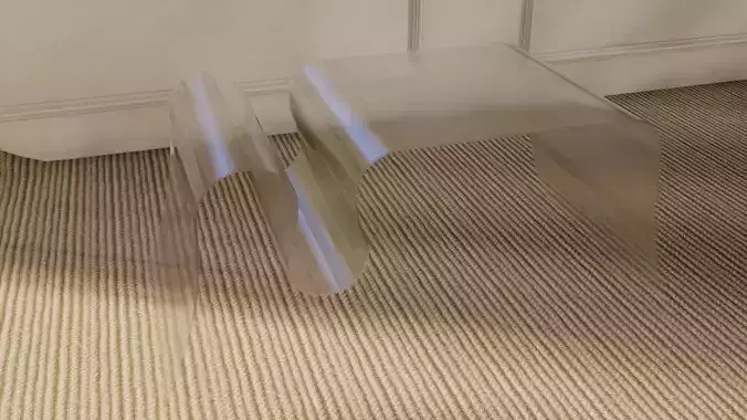 curved plexiglass table