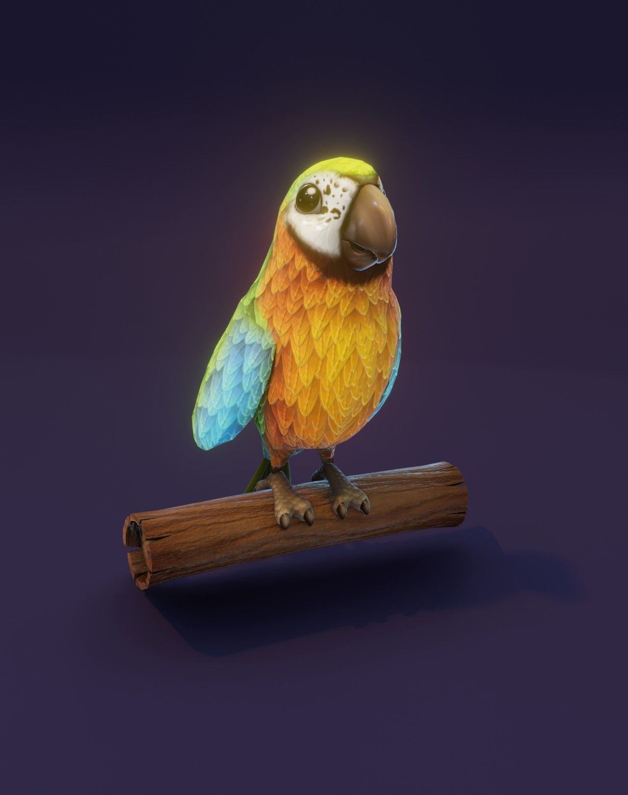 Cartoon Ara Parrot Rigged 3D Collection _25