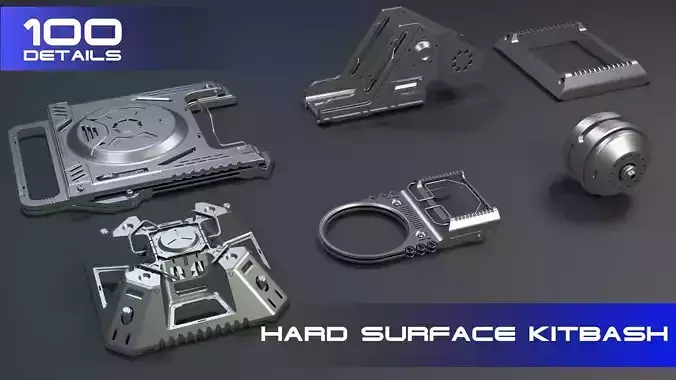 Sci-Fi Hard Surface KITBASH  3D model