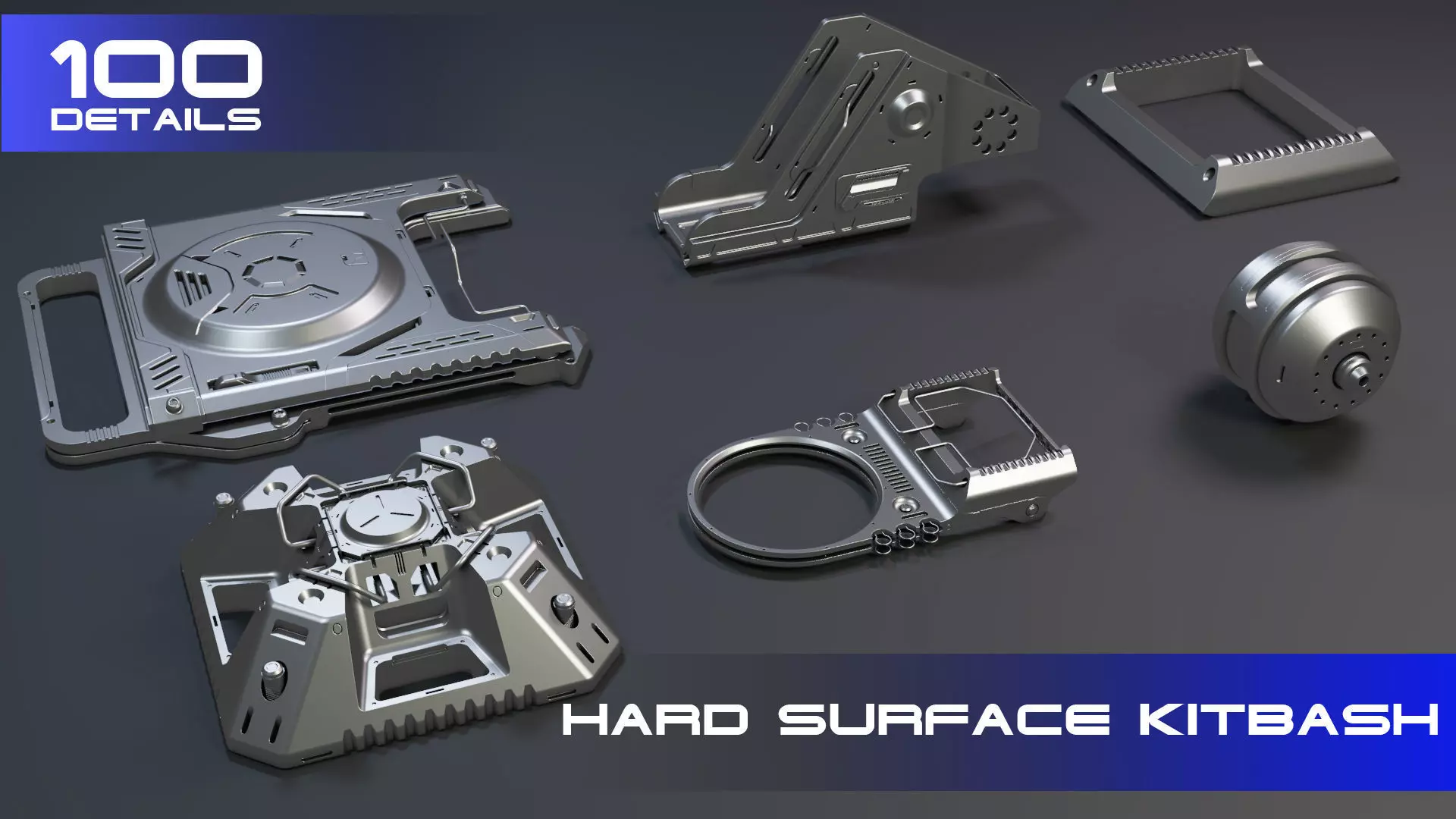 Sci-Fi Hard Surface KITBASH  3D model_0