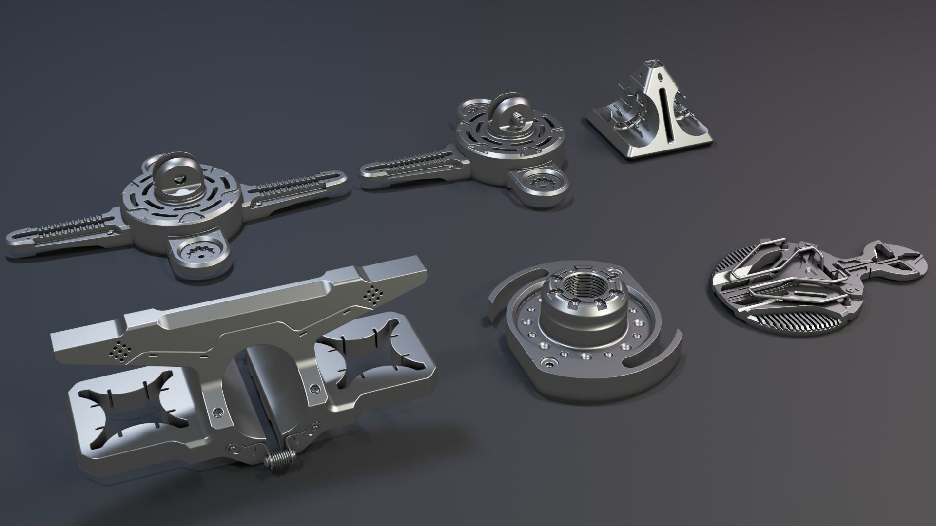 Sci-Fi Hard Surface KITBASH  3D model_1