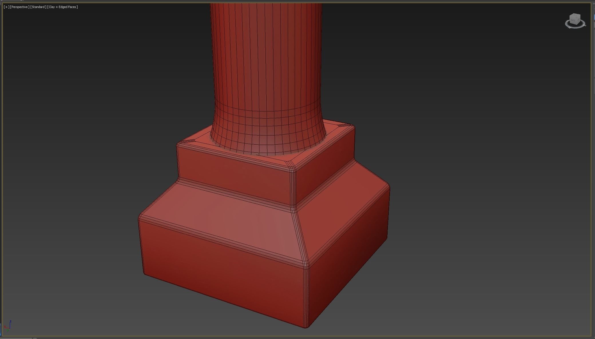 Column stone Low-poly 3D model_6