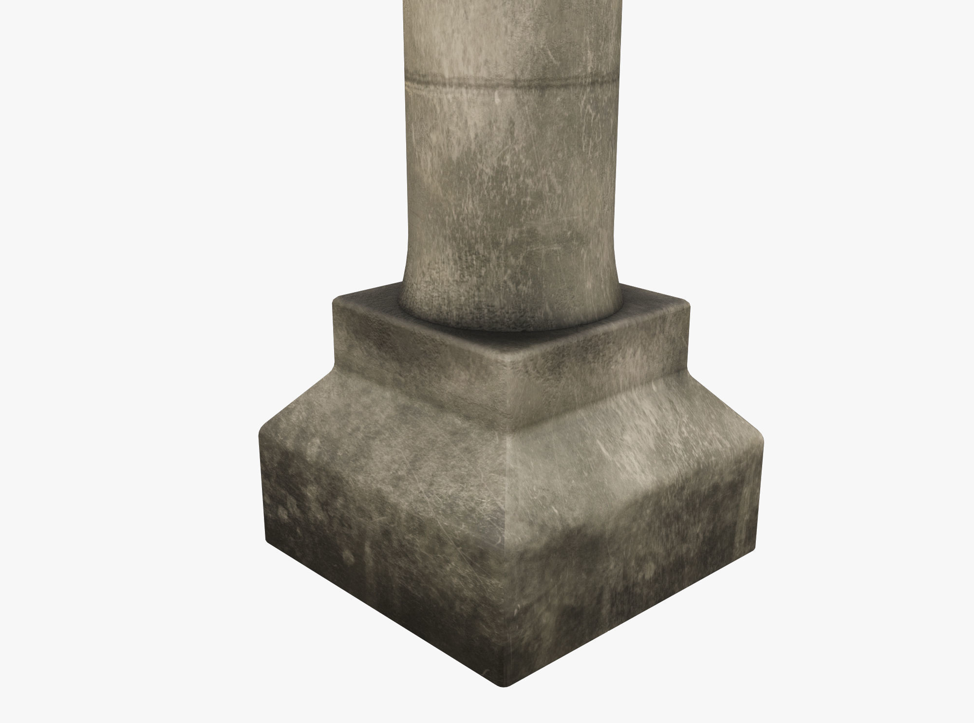Column stone Low-poly 3D model_3
