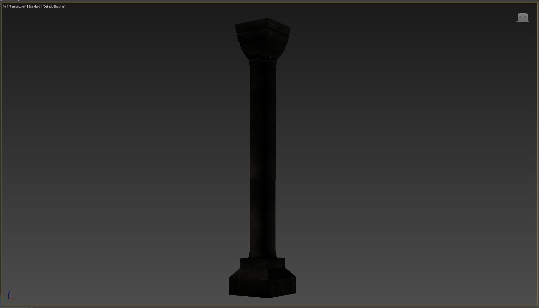 Column stone Low-poly 3D model_8