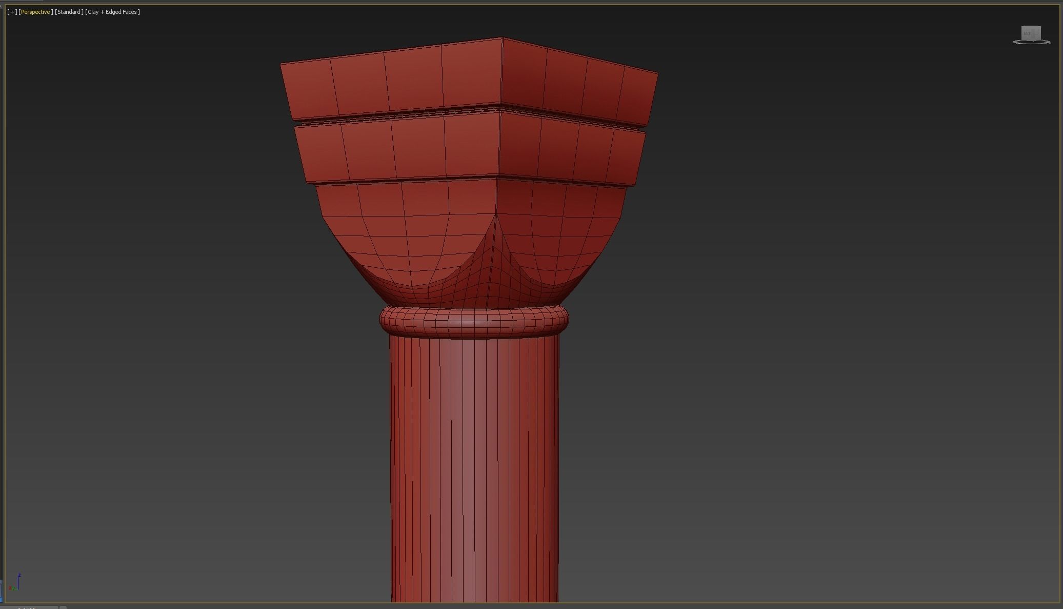 Column stone Low-poly 3D model_7