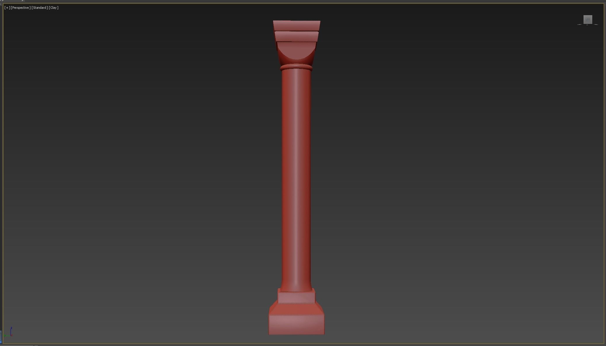 Column stone Low-poly 3D model_5