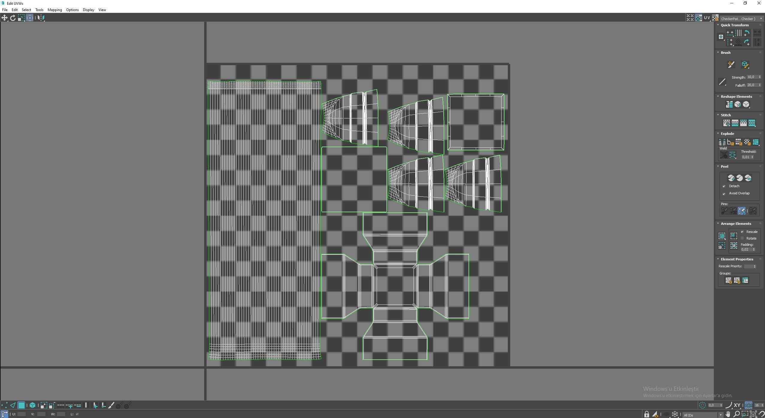 Column stone Low-poly 3D model_9