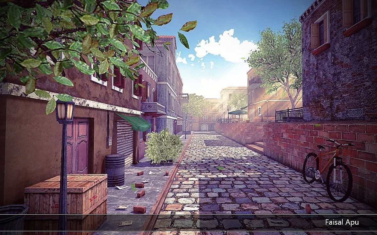 Venice Town Low-poly 3D model_2