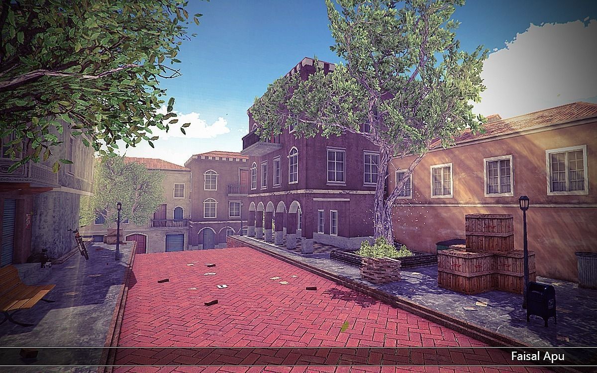 Venice Town Low-poly 3D model_9