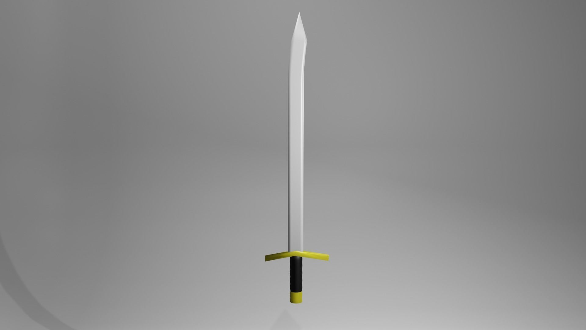 Sword Low-poly 3D model_1