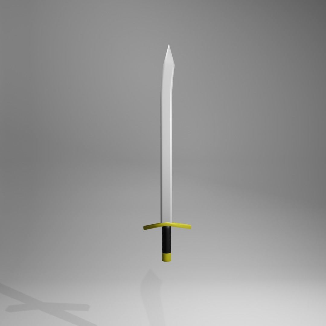 Sword Low-poly 3D model_3