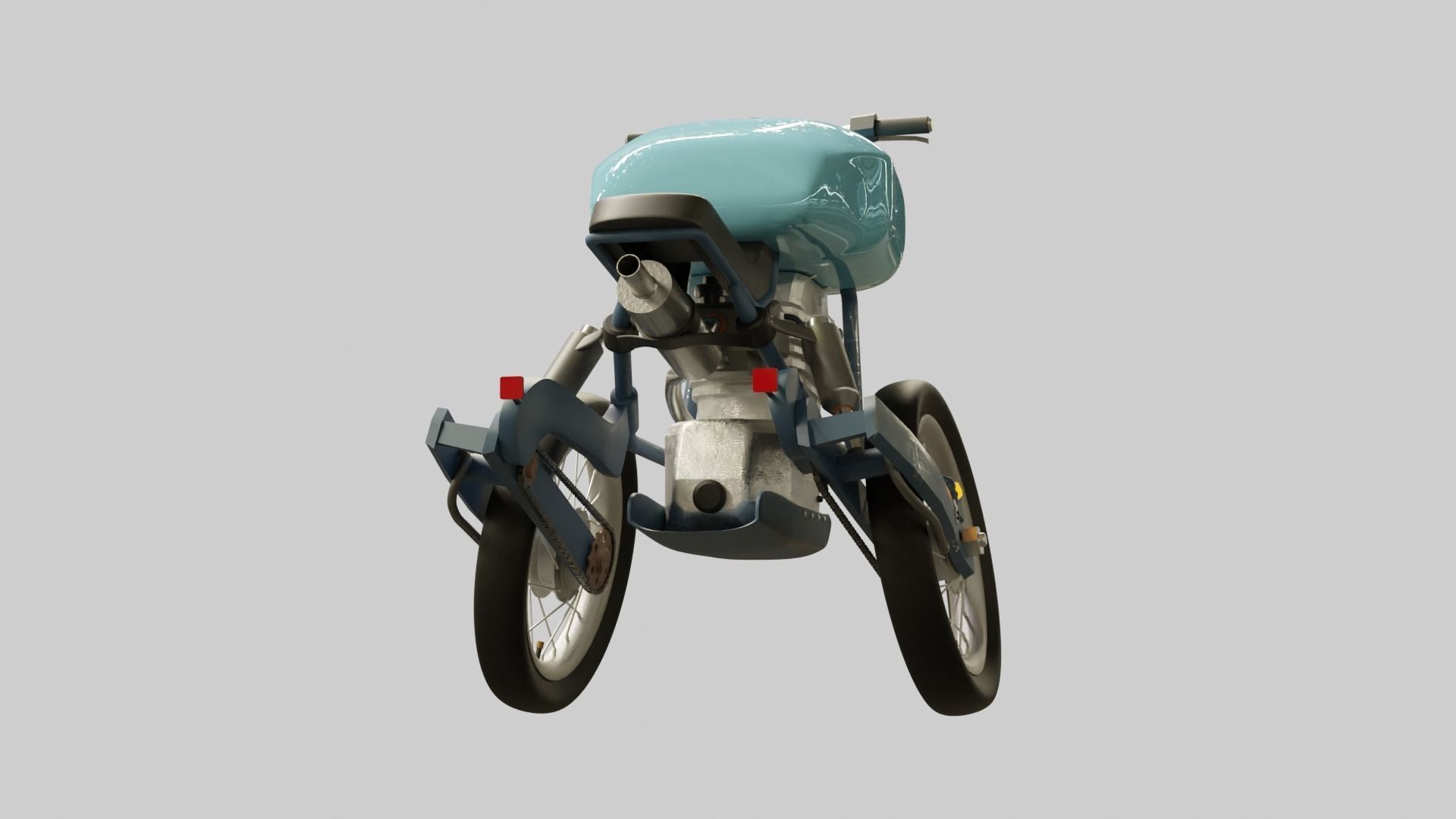 Bicycle concept Low-poly 3D model_4