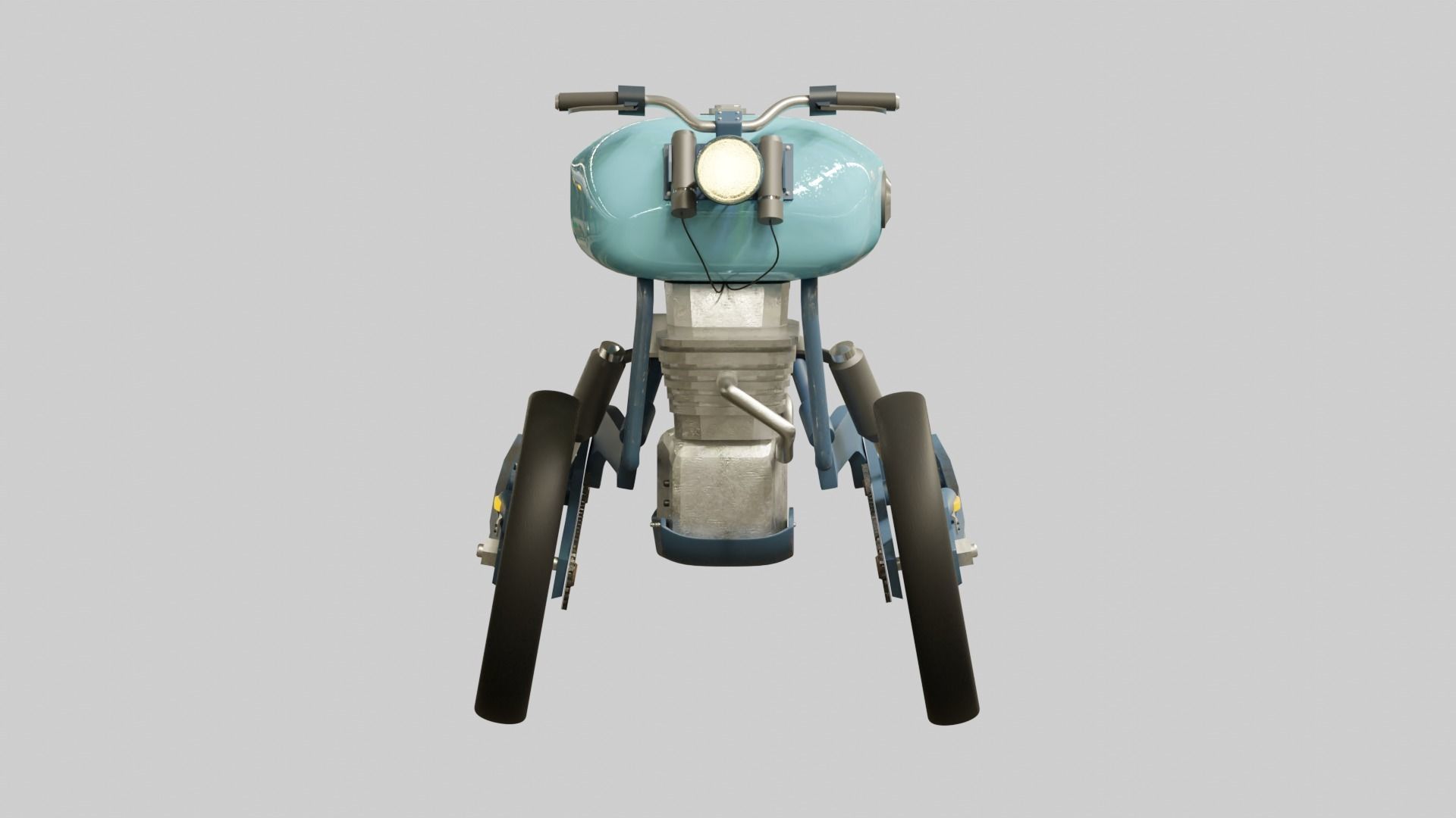 Bicycle concept Low-poly 3D model_7