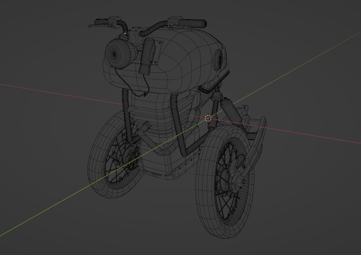 Bicycle concept Low-poly 3D model_9