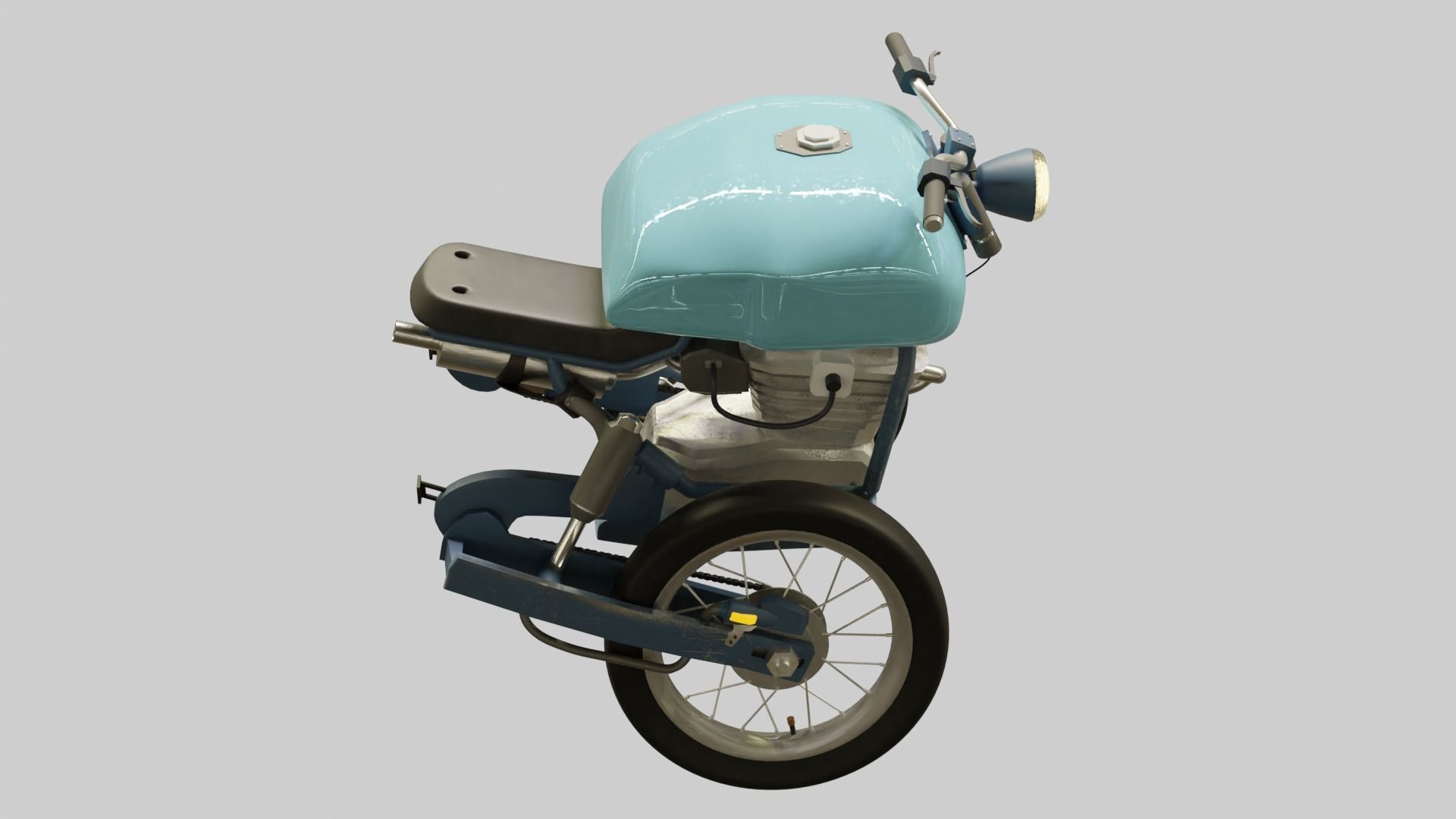 Bicycle concept Low-poly 3D model_5