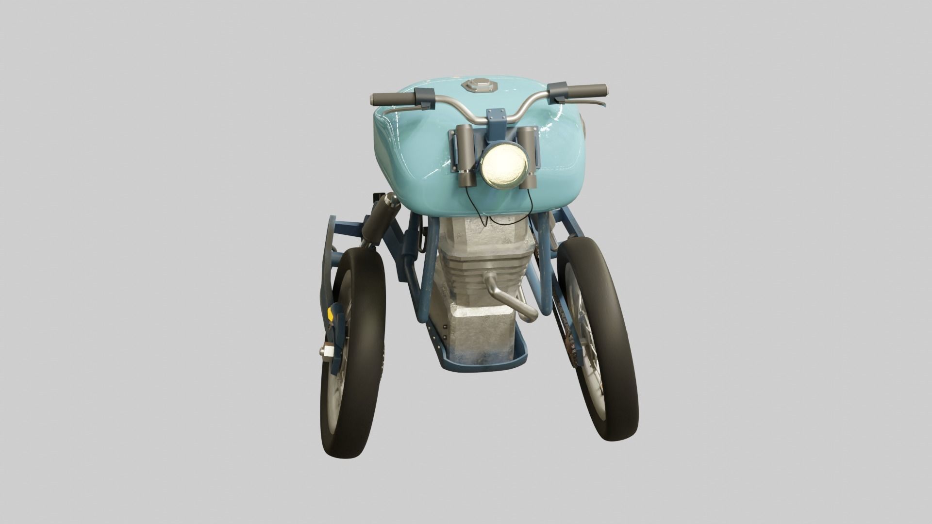 Bicycle concept Low-poly 3D model_6