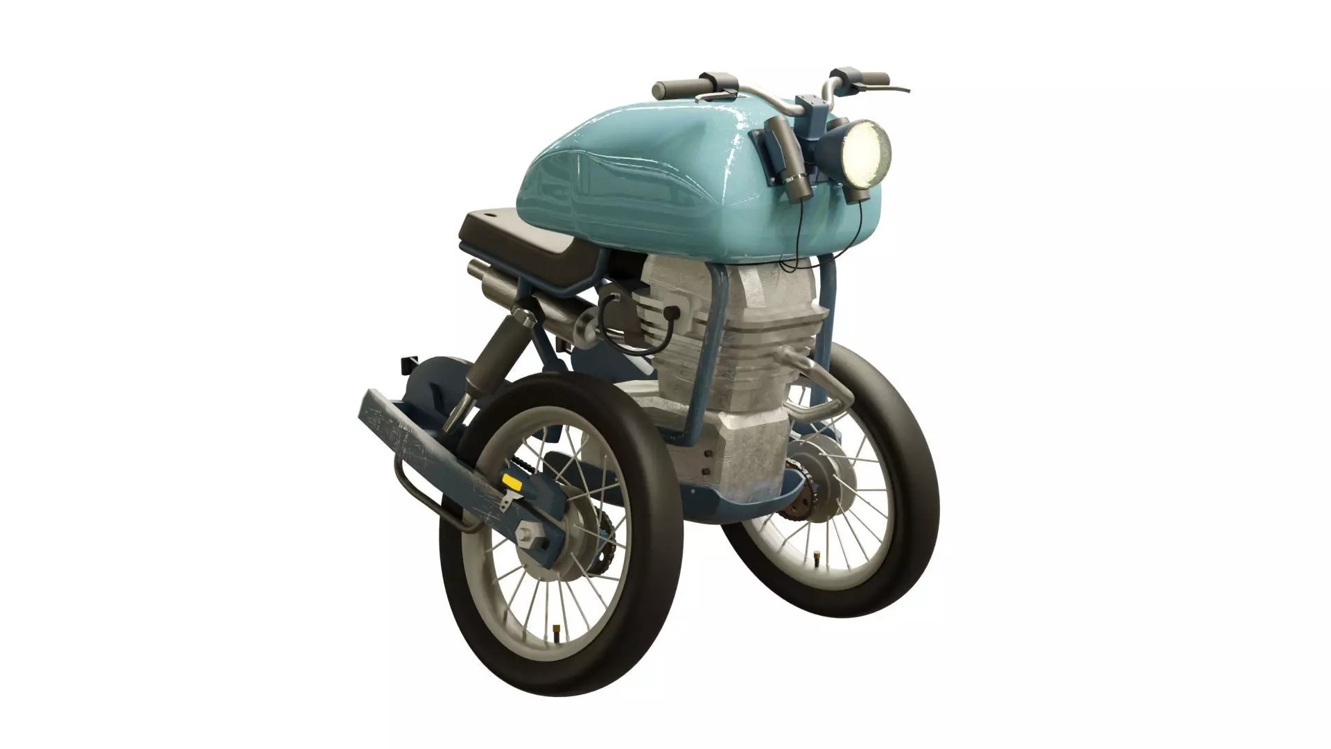 Bicycle concept Low-poly 3D model_0