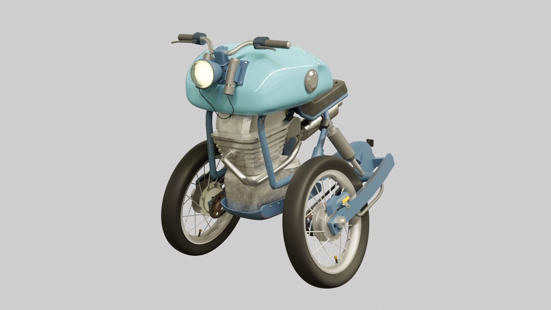 Bicycle concept Low-poly 3D model_2