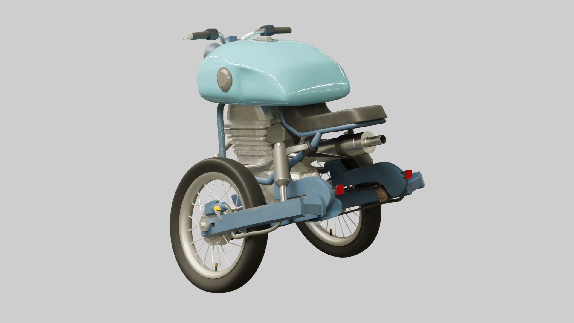 Bicycle concept Low-poly 3D model_3