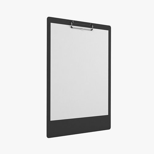 Clipboard mockup of frame 3D model