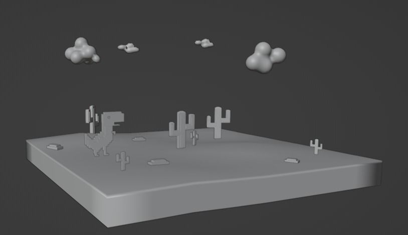 google dinosaur Free low-poly 3D model_4