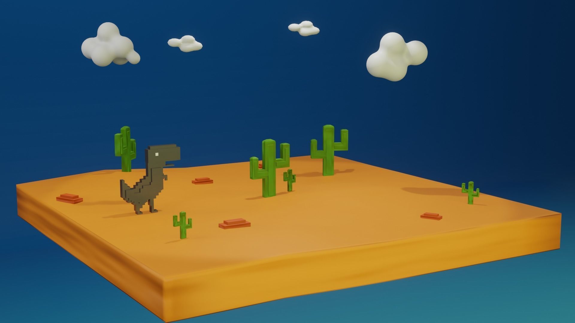 google dinosaur Free low-poly 3D model_3