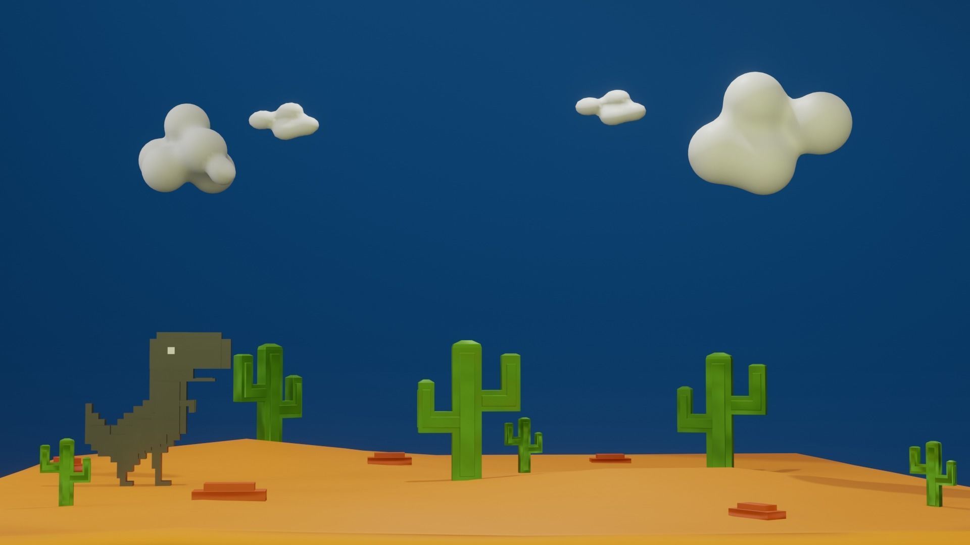 google dinosaur Free low-poly 3D model_1