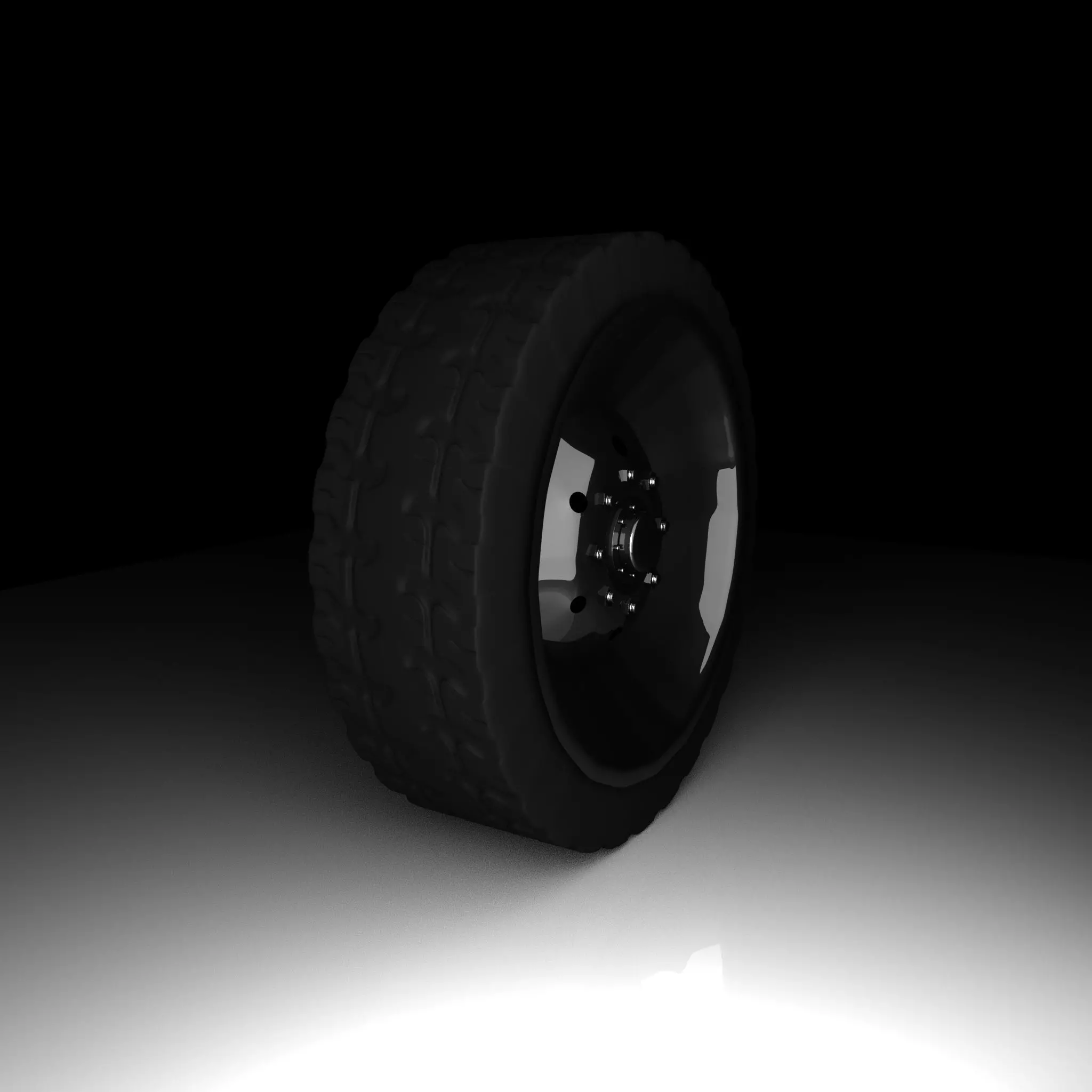Heavy vehicles tire Low-poly 3D model_0