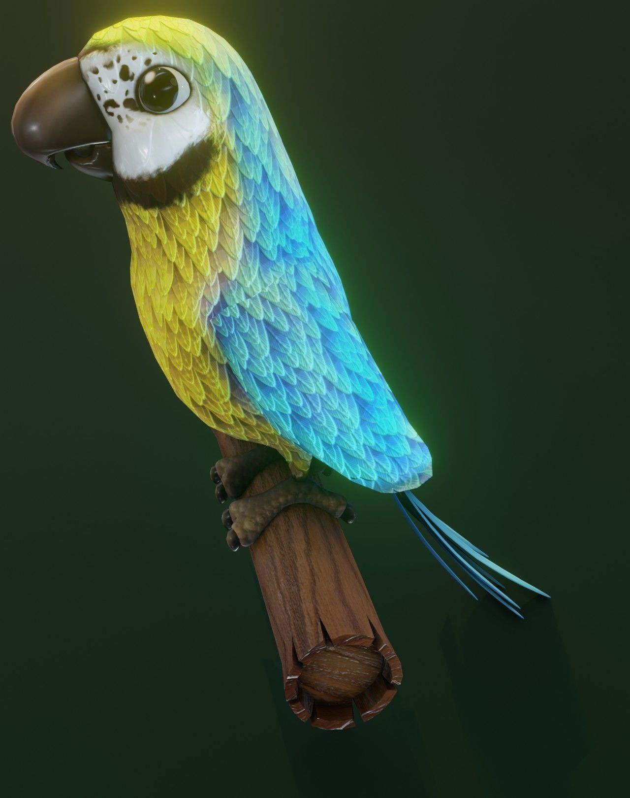 Cartoon Ara Parrot Animated 3D Collection _49